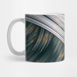 Fountain Flux Noir Metallic Abstract Minimal Artwork Mug